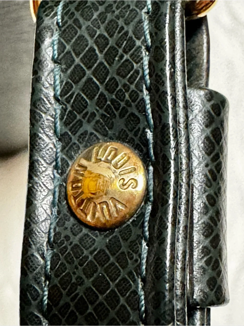 Louis Vuitton Clutch Wrist Strap Dark Green Epi Orsay + Dust Bag Unisex 9x6x2”